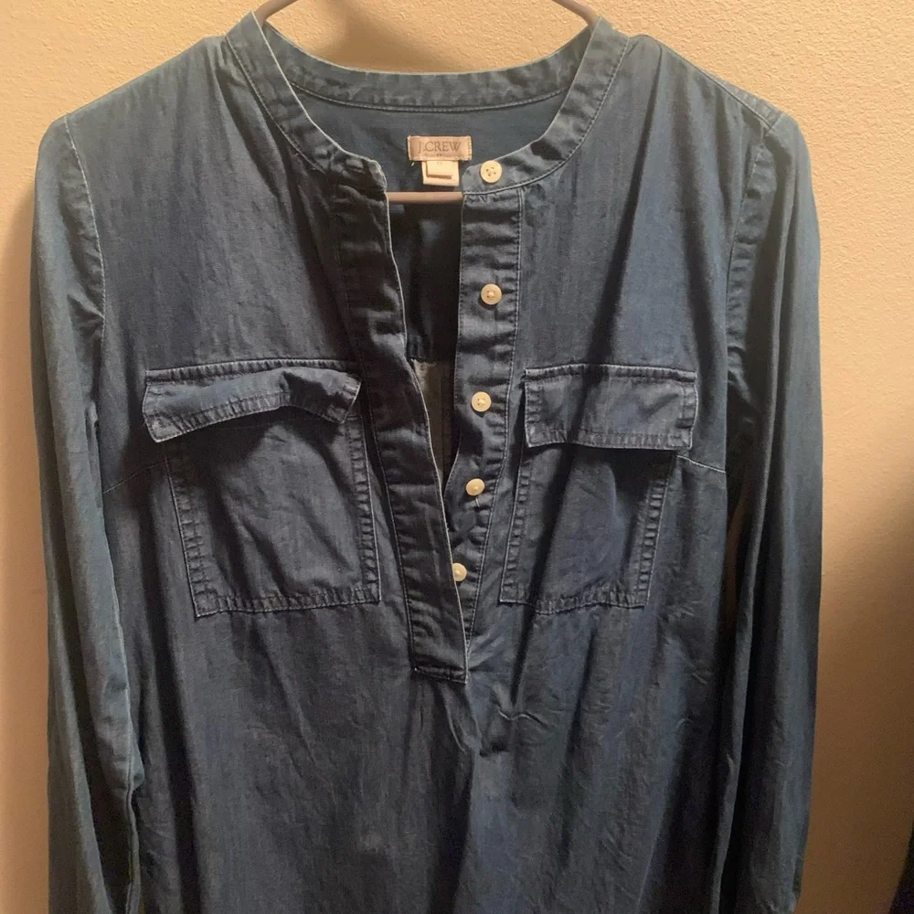 J.Crew Denim knee-length dress/tunic XS - Picture 4 of 10